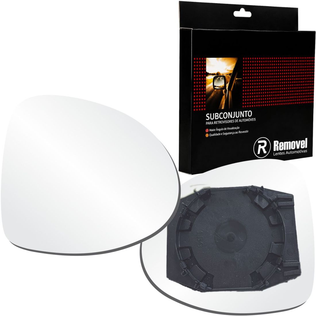 Lente Retrovisor Direito Renault Clio 2013 Em Diante