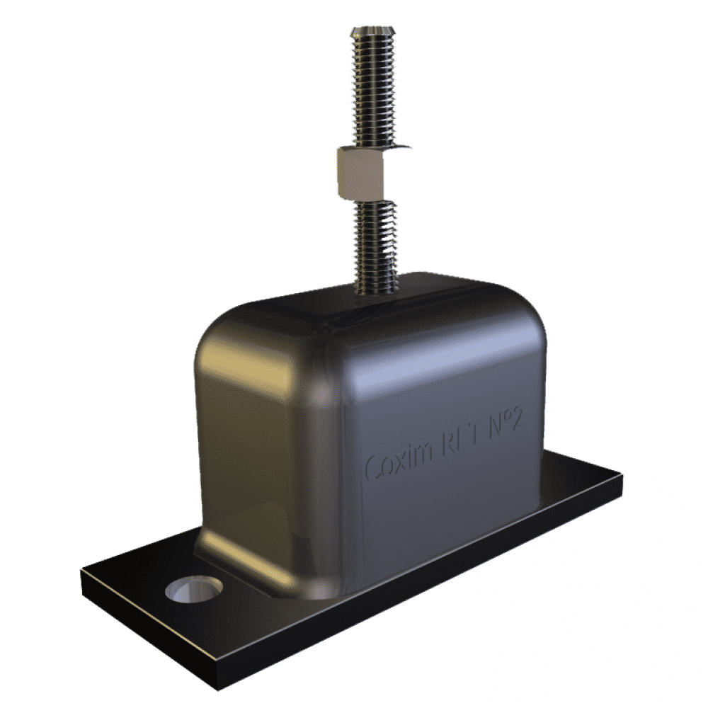 Coxim Retangular Parafuso 3/8"x53mm Base 35x40mm Carga 200 Kg Coxim Retangular Parafuso 3/8"x53mm Base 35x40mm Carga 200 Kg