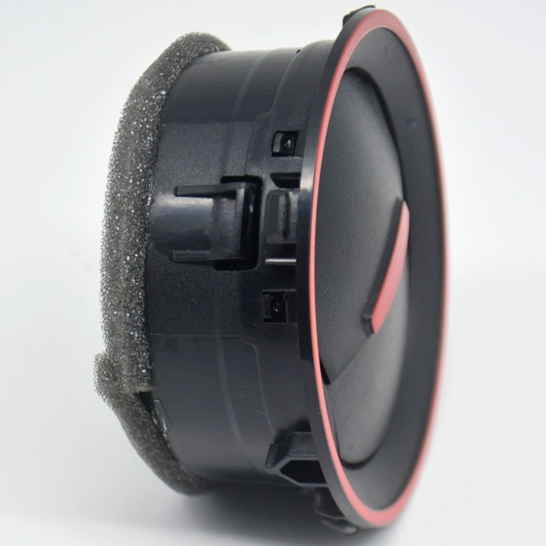 Difusor Ar VW Gol/Voyage/Saveiro G4/G5/G6 Preto C/Aro Vermelho Central/Lateral
