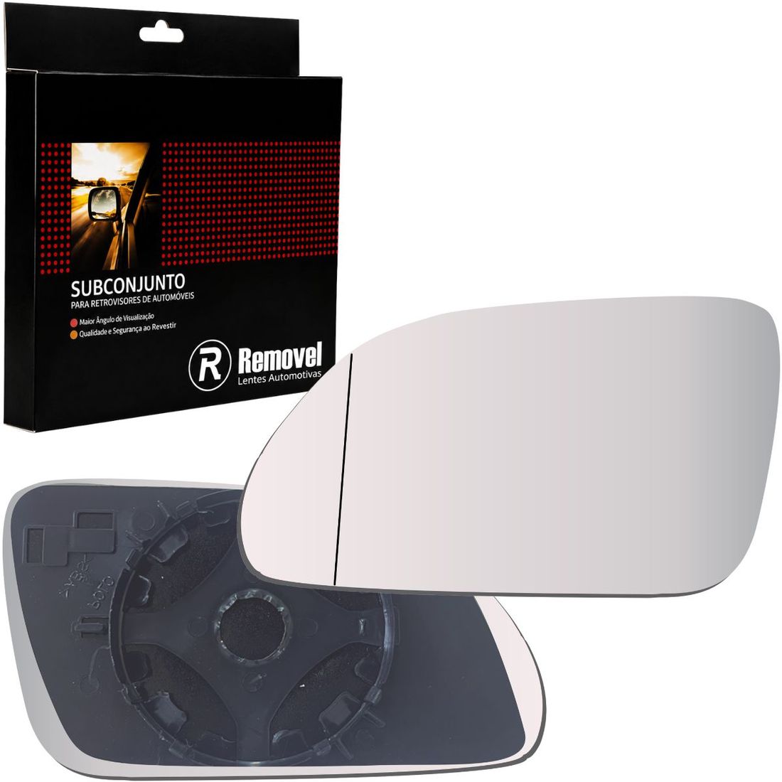 Lente Retrovisor Esquerdo VW Golf Polo 2008 A 2014 - Asférico