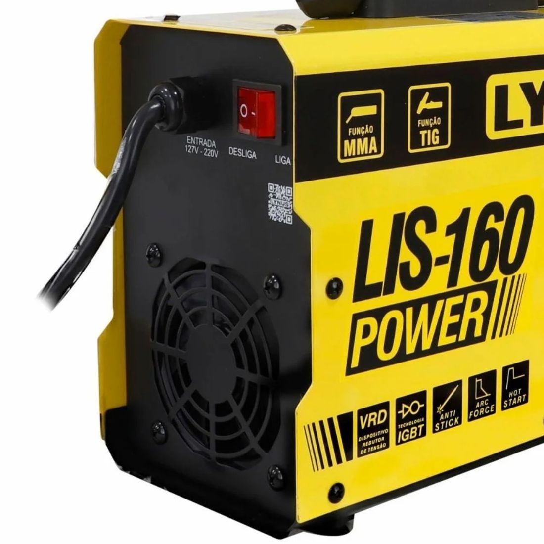 Inversor de Solda Elétrica Lynus LIS-160 Power 160 Ampéres