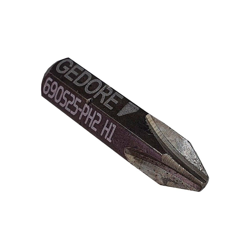 Bits/Ponteira Gedore de Fenda Cruzada (Phillips) 1/4" x 25mm G 690S25-PH2