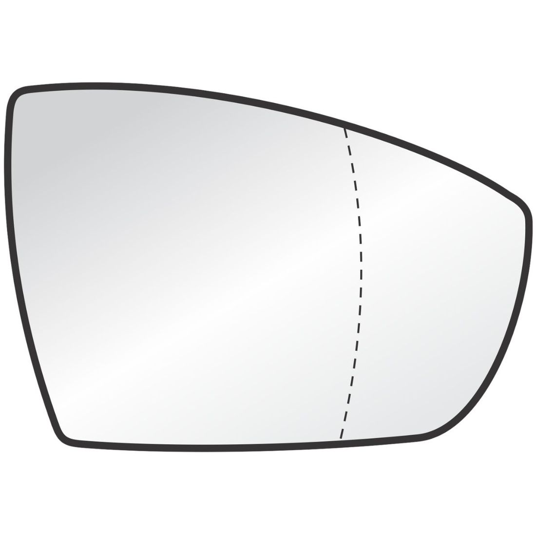 Lente Retrovisor Direito Ford Ecosport 2013 A 2017 - Térmico/Asférico