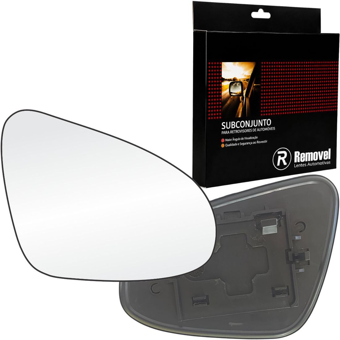 Lente Retrovisor Direito Toyota Etios 2015 A 2019 C/Motor Quadrado