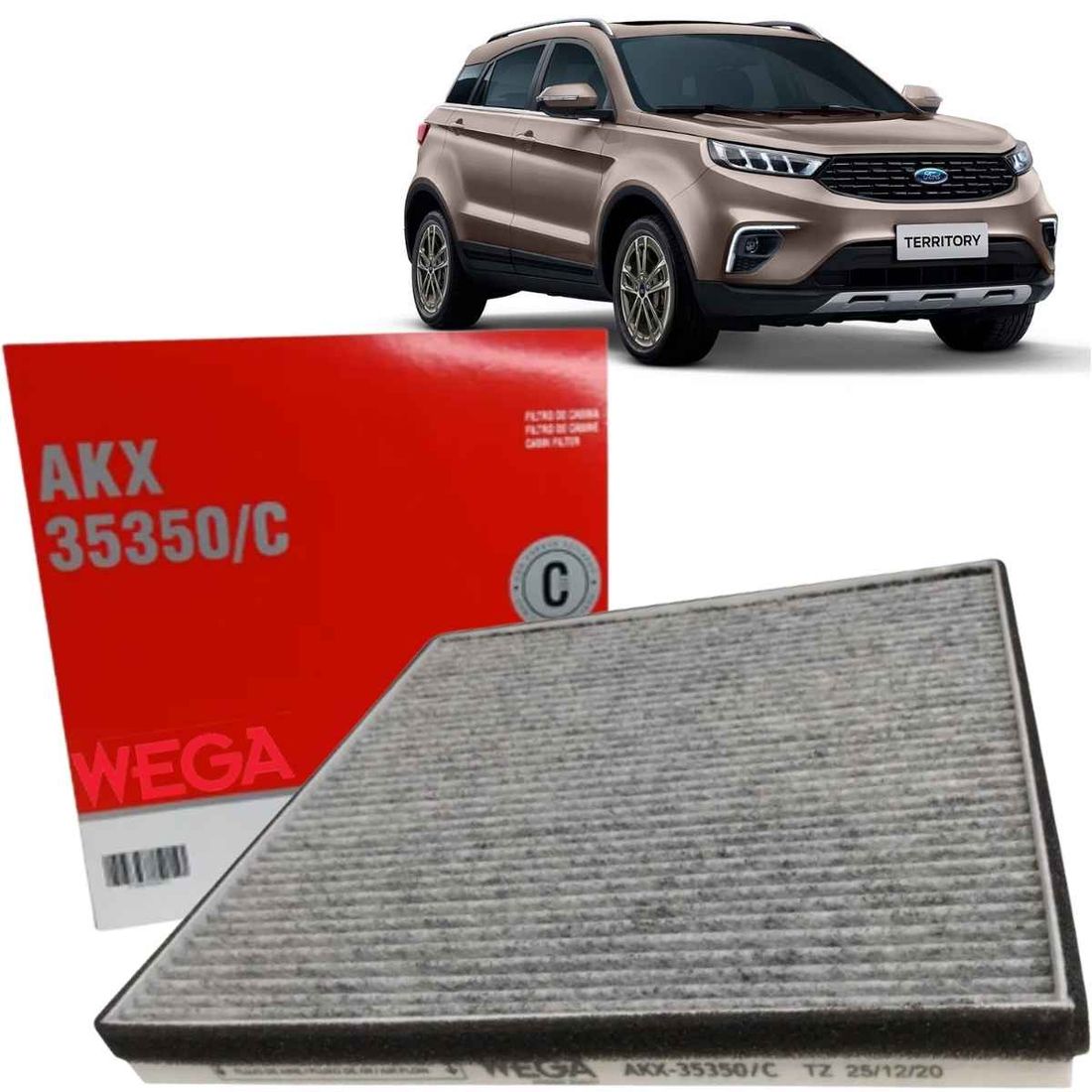 Filtro De Cabine Com Carvão Ativado Ford Territory Após 2020