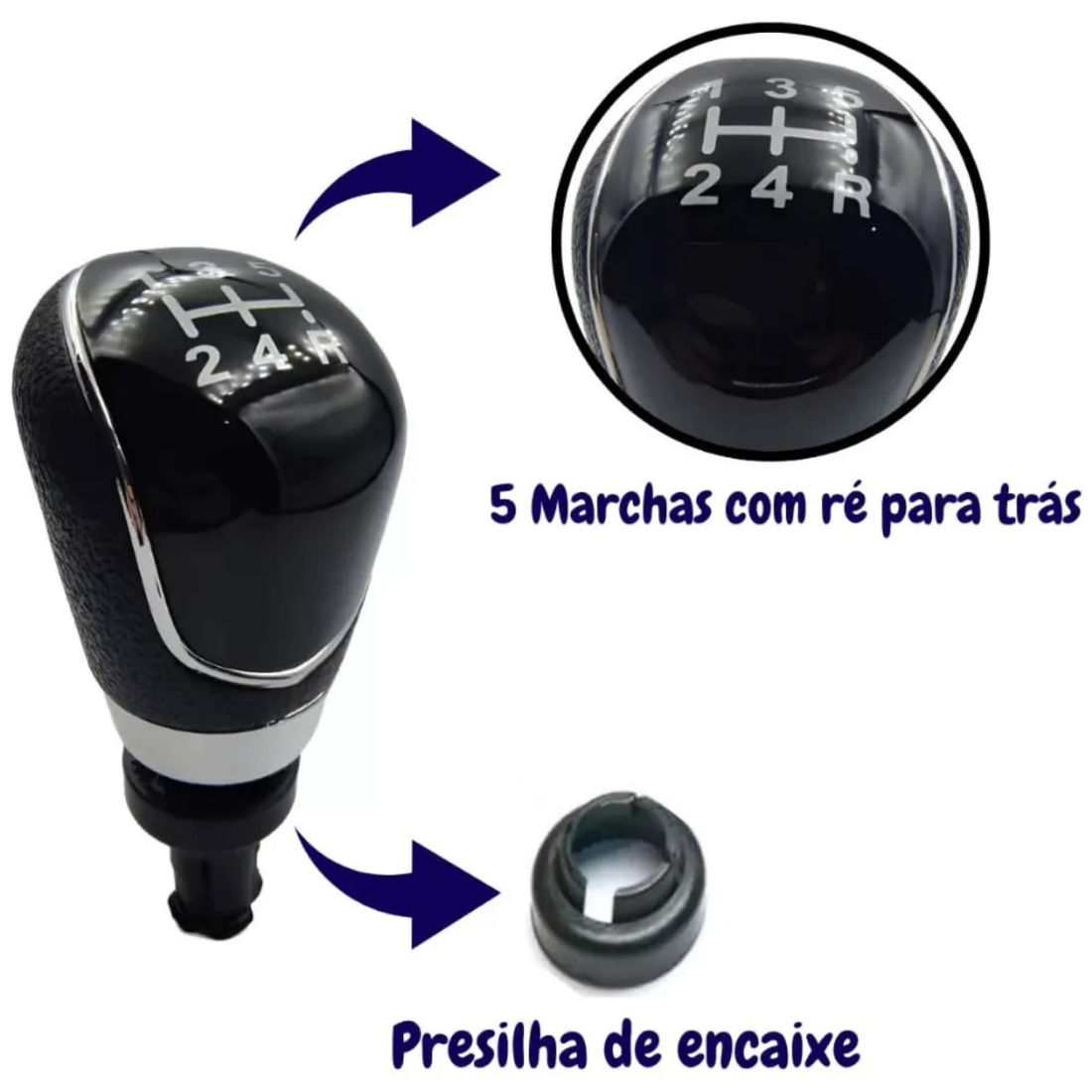 Manopla Câmbio Ford New Fiesta 2013 A 2019 Ecosport 2013 A 2020 Ka 2015 A 2020