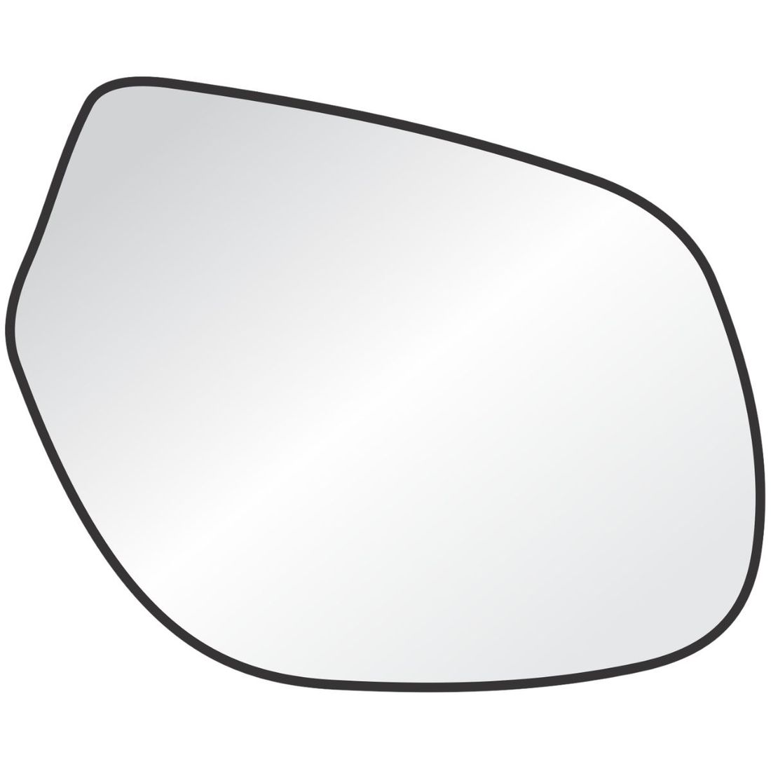 Lente Retrovisor Esquerdo Mitsubishi ASX 2010 Em Diante Com Pisca/ Redondo