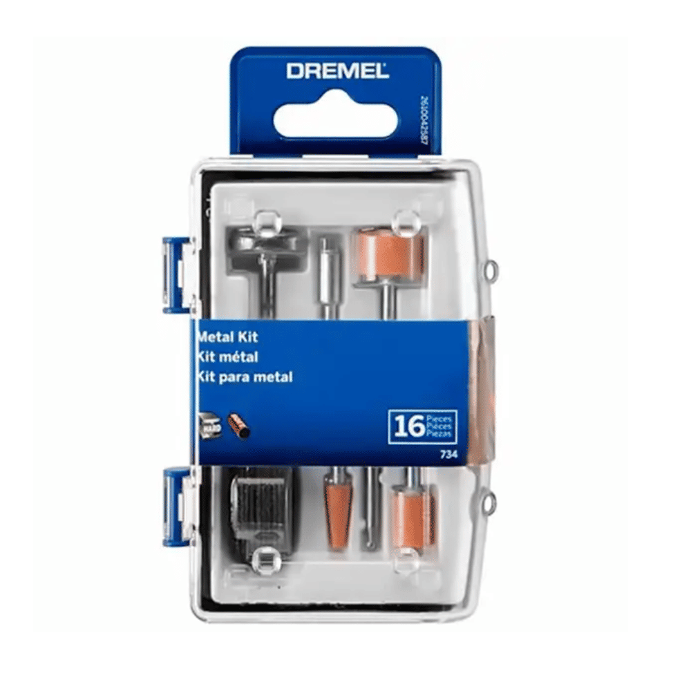 Jogo de Acessorios Retífica Trabalhos Metal 16pçs Dremel
