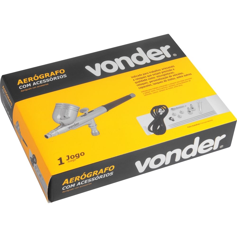 Aerógrafo com Acessórios 13 peças Vonder