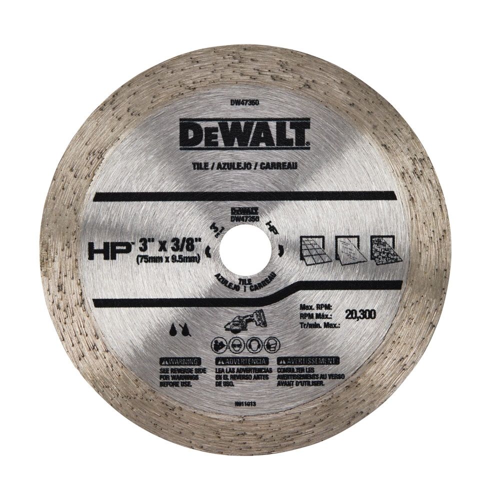 Disco Diamantado Liso 3x3/8" Para Recortadora DeWalt DW47350