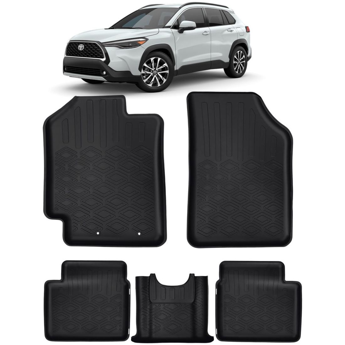 Conjunto Tapete Bandeja Toyota Corolla Cross 2022 Em Diante