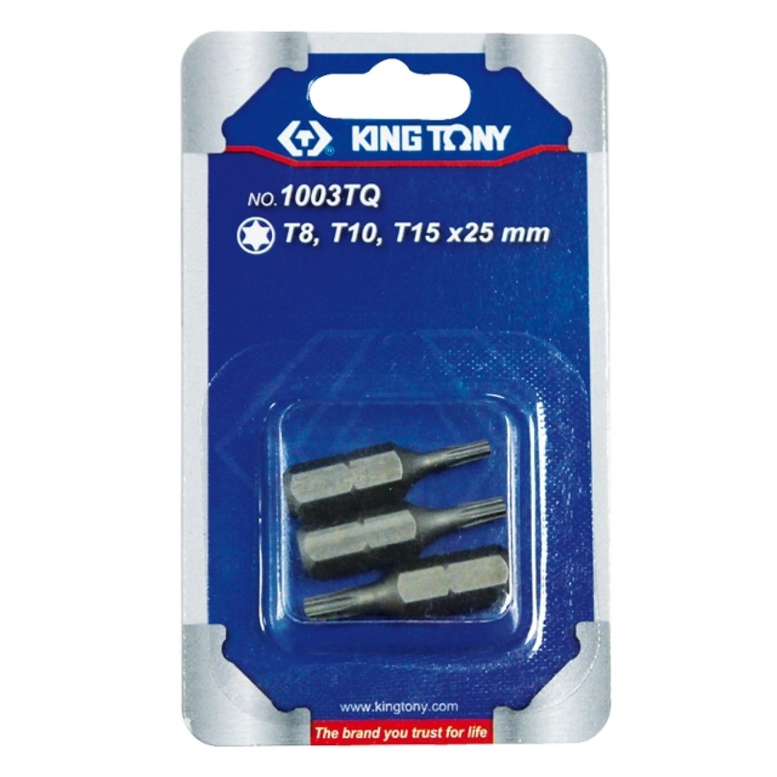 Jogo Bits Torx 25mm Encaixe 1/4" 3pçs 1003TQ King Tony Jogo Bits Torx 25mm Encaixe 1/4" 3pçs 1003TQ King Tony