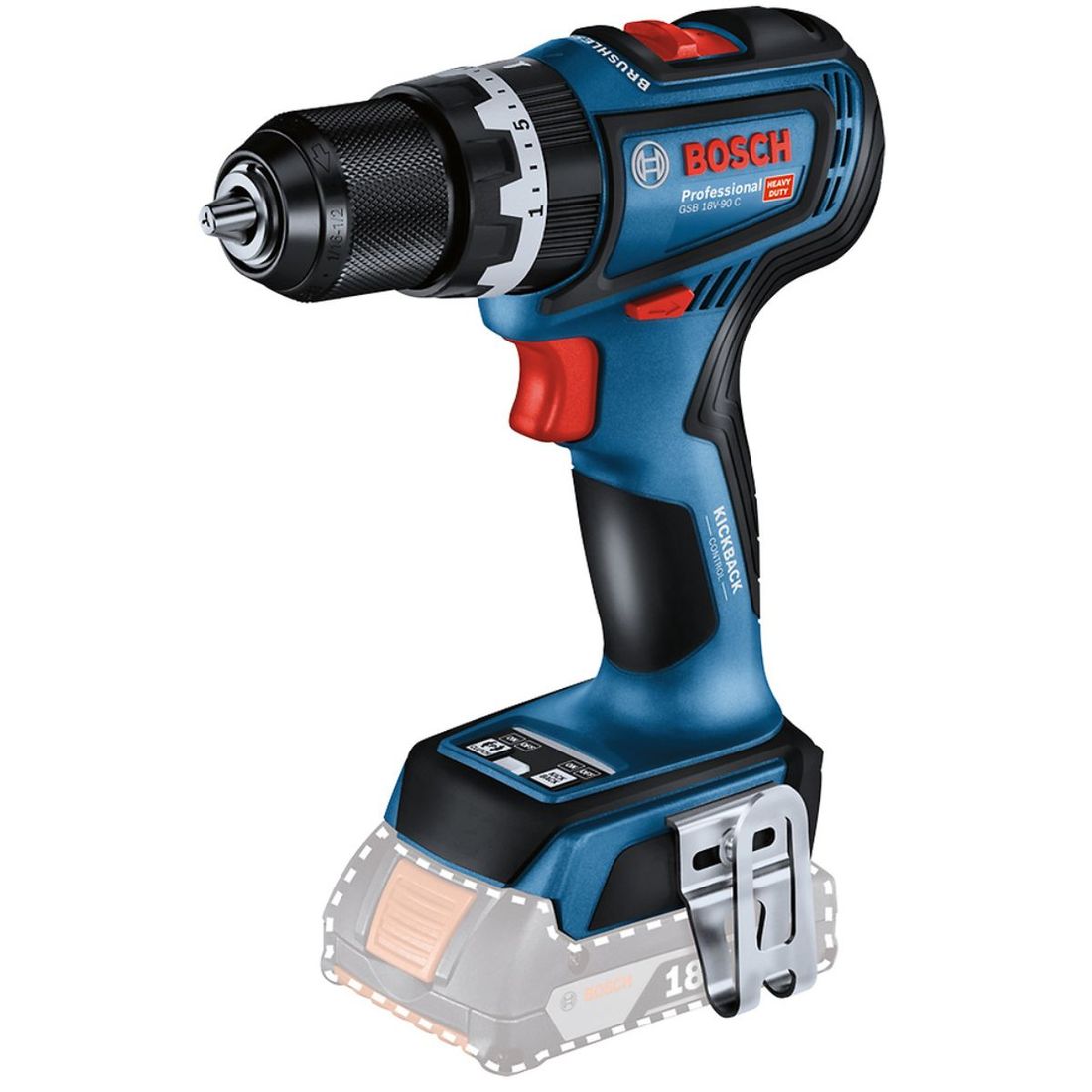 Combo Parafusadeira e Furadeira Impacto Bosch 1/2" Com  2 Baterias 18v 4ah e Carregador