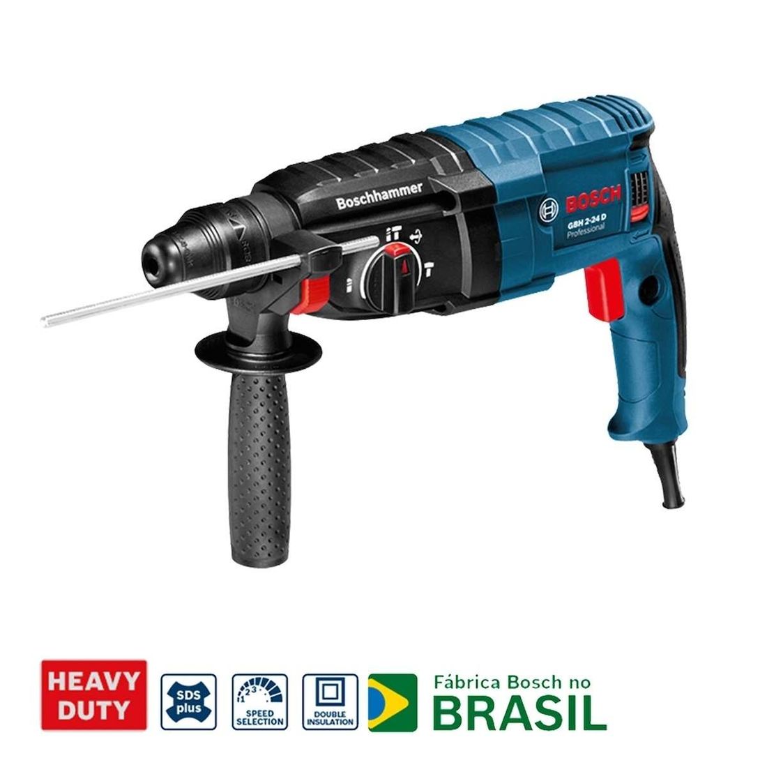 Martelete 3 Funções SDS PLUS 820W 220V GBH 2-24 D Bosch Martelete 3 Funções SDS PLUS 820W 220V GBH 2-24 D Bosch
