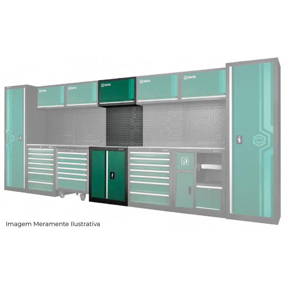 Armário Combinado Sata 2 Portas Oficina