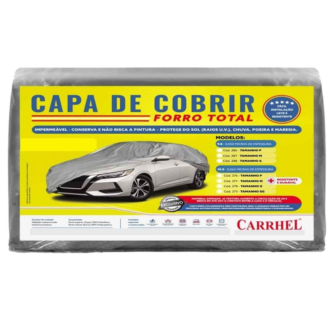 Capa Cobertura Automóvel "P" Com Forro