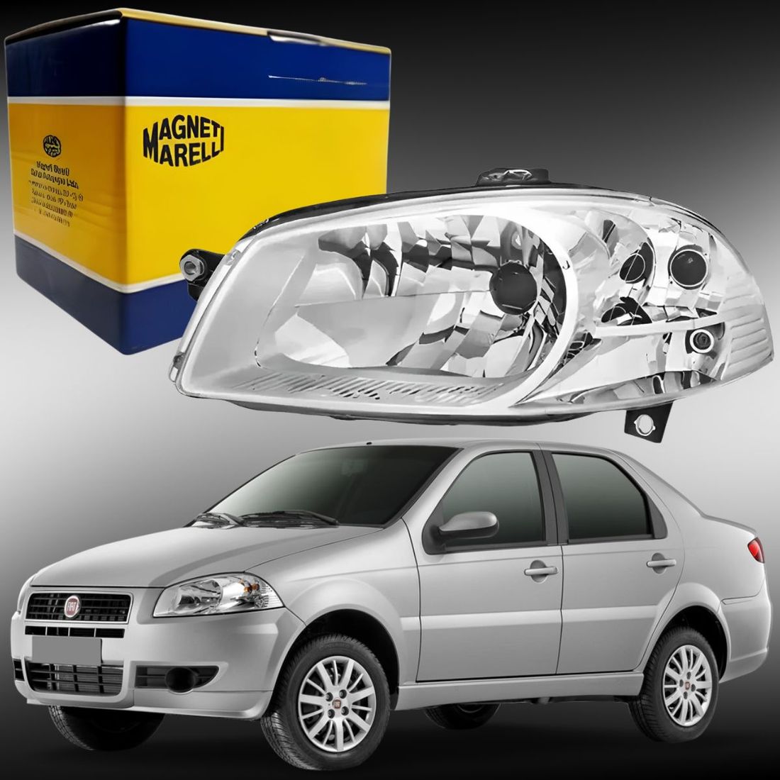 Farol Fiat Palio Lado Esquerdo 2008 Em Diante Marelli Farol Fiat Palio Lado Esquerdo 2008 Em Diante Marelli