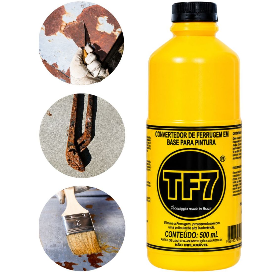Convertedor Ferrugem Base Pintura TF-7 500ml Secagem Rápida