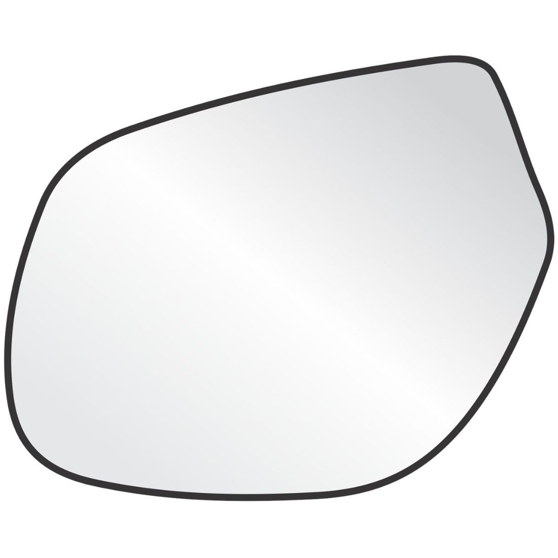 Lente Retrovisor Esquerdo Mitsubishi ASX 2010 Em Diante Com Pisca/ Redondo