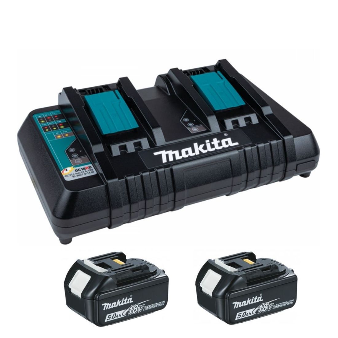 Kit Soprador de Folhas Makita 36V 2 Baterias 5Ah