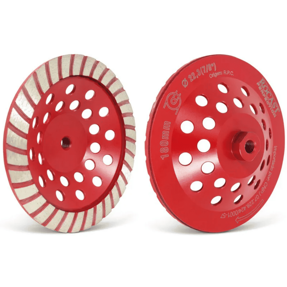 Rebolo Diamantado Tipo Prato 180mm Rosca M14 Rocast Rebolo Diamantado Tipo Prato 180mm Rosca M14 Rocast