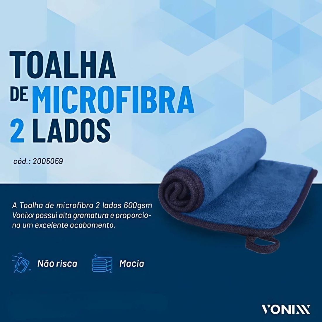 Toalha Microfibra Vonixx 40x40 600GSM Toalha Microfibra Vonixx 40x40 600GSM