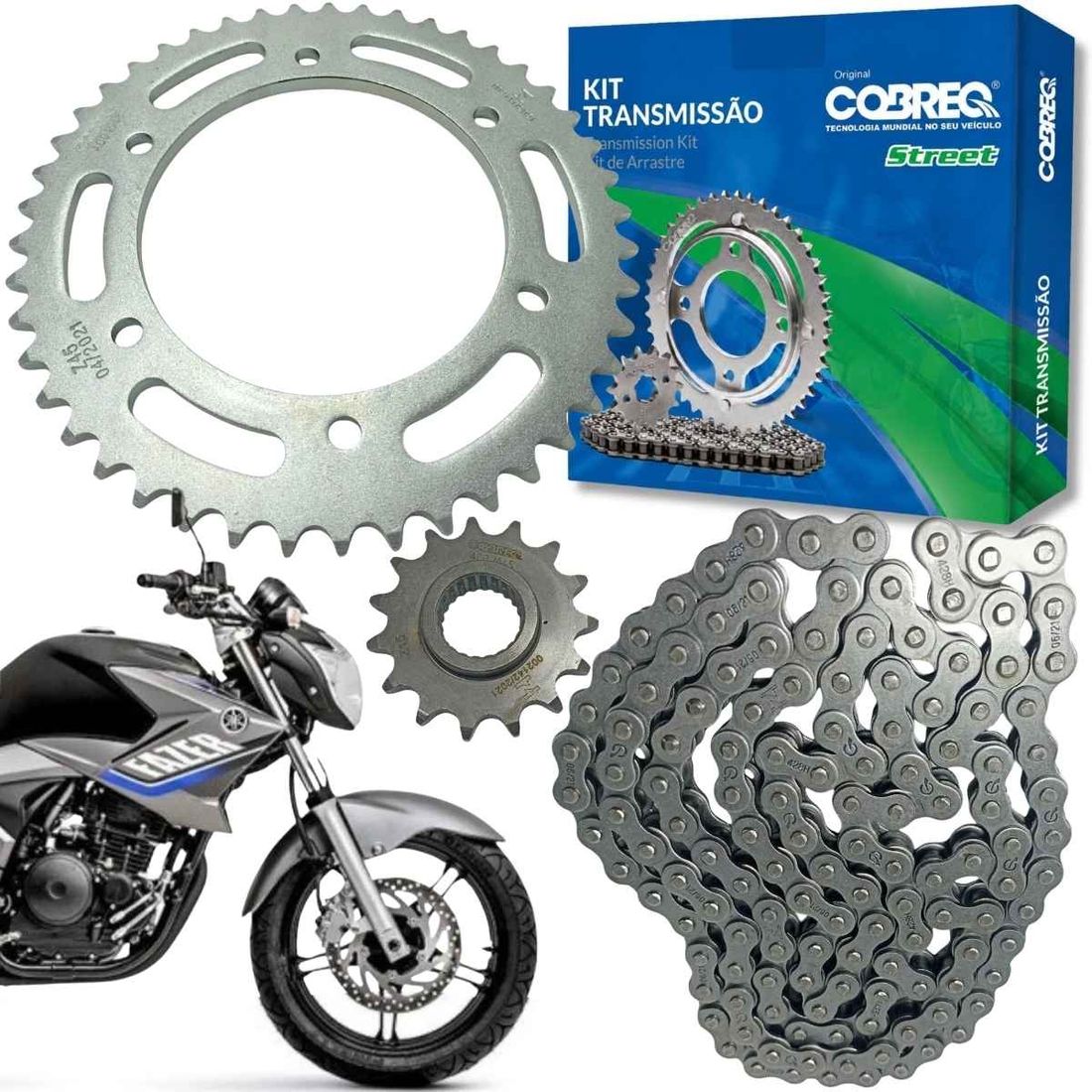Kit Relação Cobreq Sem Retentor Yamaha Fazer 250 2005 A 2017 Kit Relação Cobreq Sem Retentor Yamaha Fazer 250 2005 A 2017