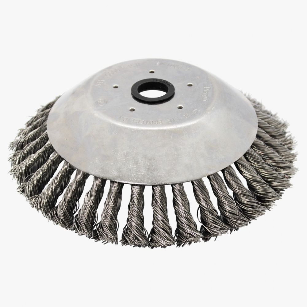Escova Aço Trançada Tipo Cônica 200mm Para Roçadeira Furo 1" 672151