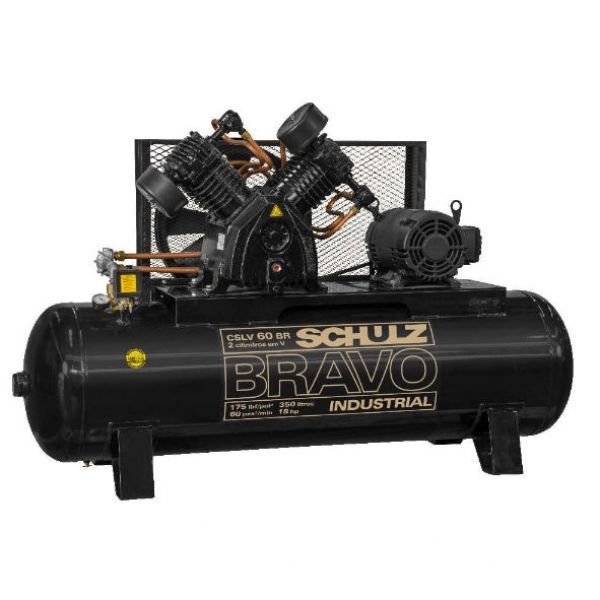 Compressor Ar Bravo 60Pés 350L 175PSI 15Cv Trifásico Schulz