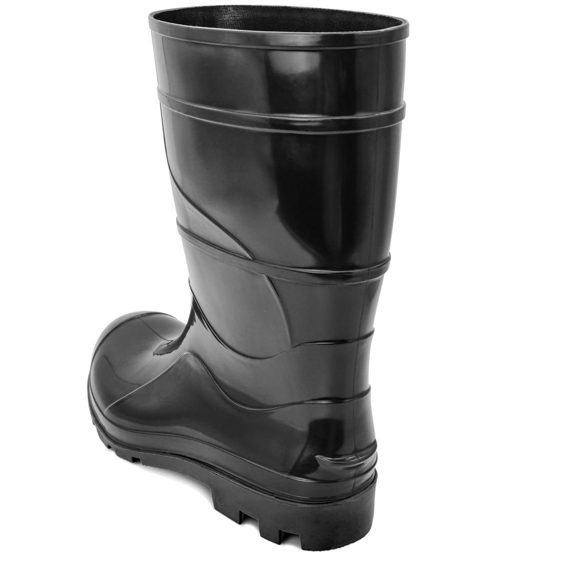 Bota PVC Preta Cano 28cm Sem Forro Tamanho 39 Cartom