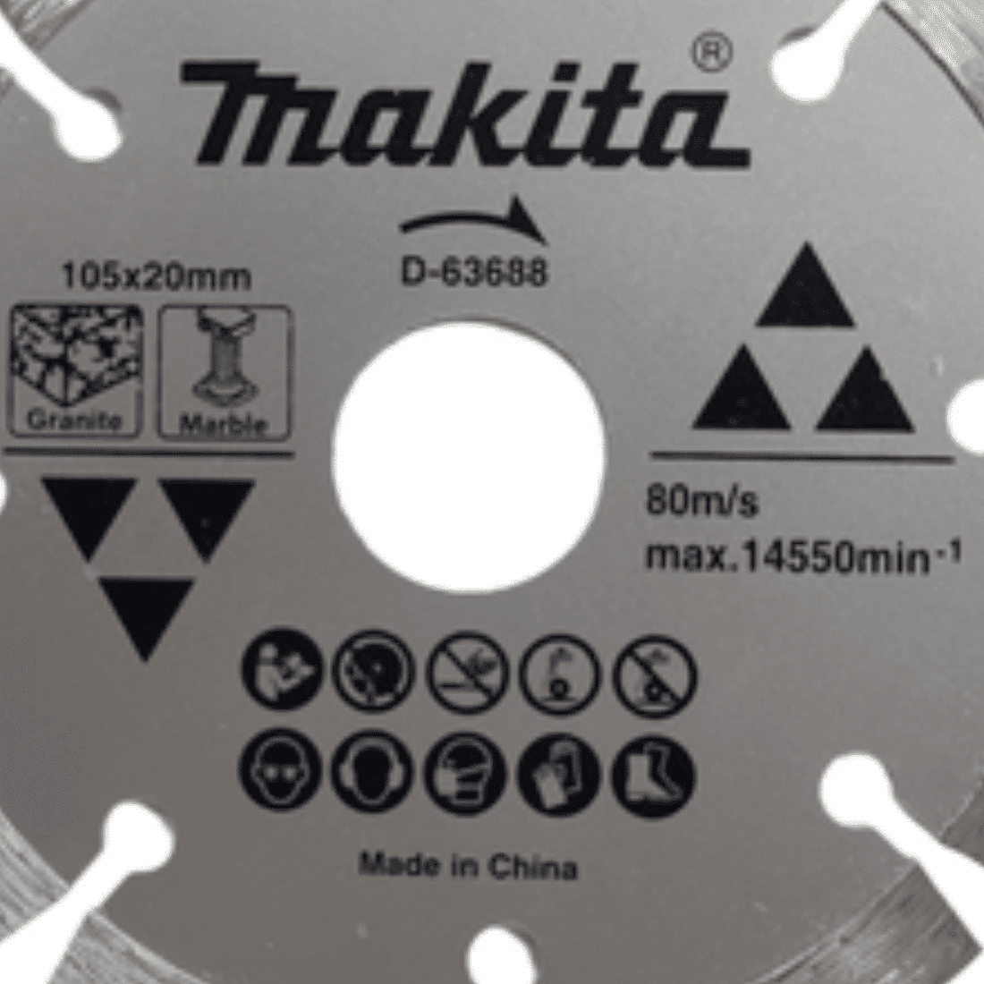 Disco Diamantado Segmentado 105x20mm Makita D-63688 Disco Diamantado Segmentado 105x20mm Makita D-63688