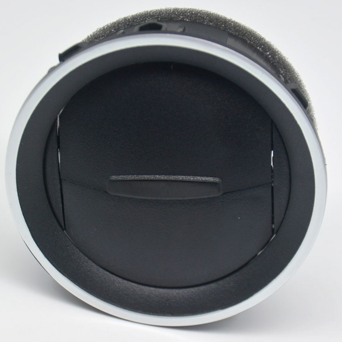 Difusor Ar VW Gol/Voyage/Saveiro G4/G5/G6 Preto Aro Prata (Botão Central Preto) Central/Lateral
