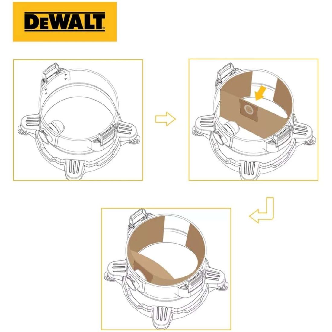 Saco de Aspirador De Pó DeWalt DWV106 e DWV109
