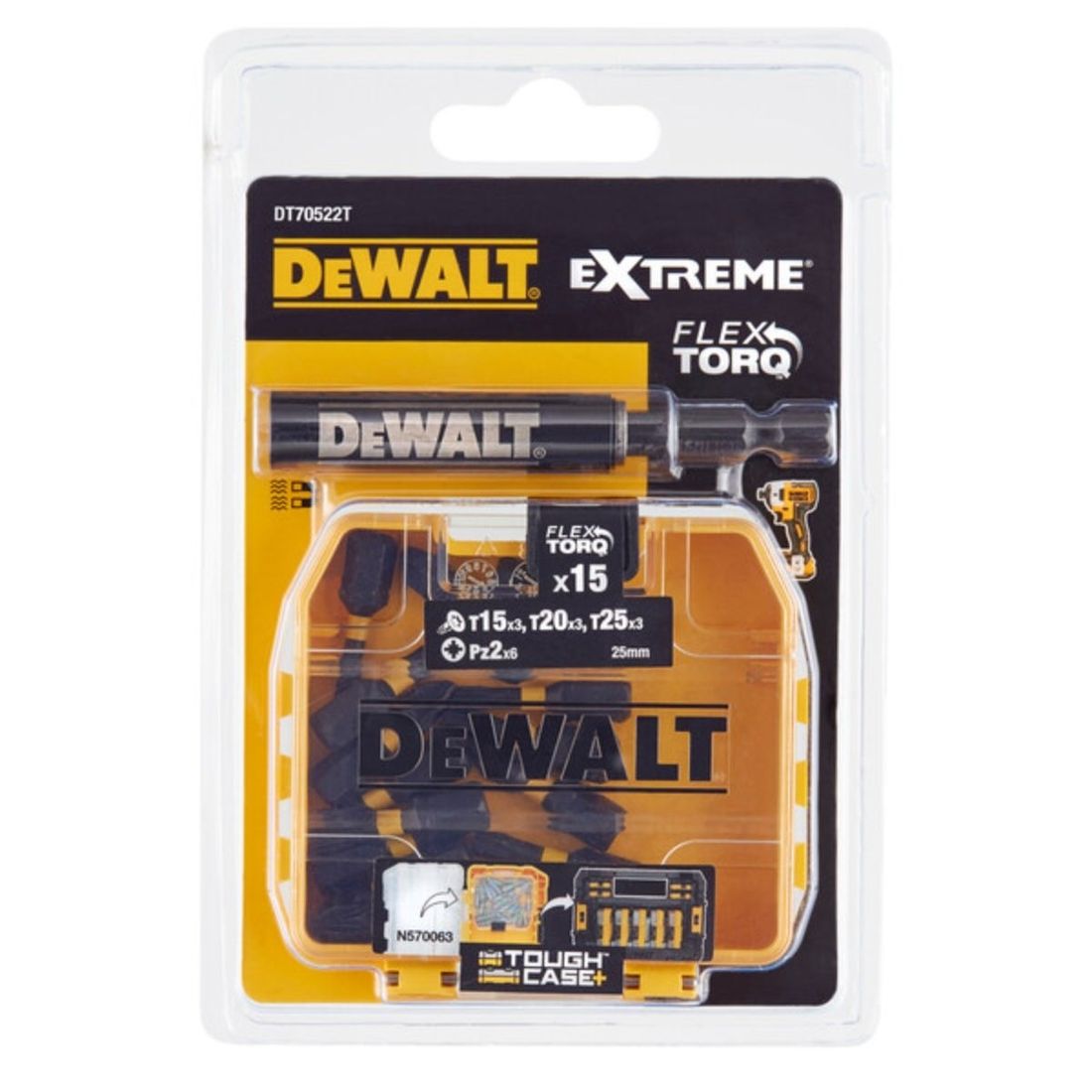 Jogo de Bits e Ponteiras Flextorq 16pçs DT70522T-QZ DeWalt