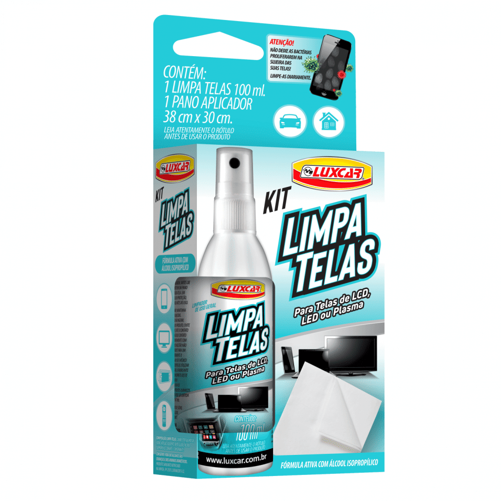 Kit Limpa Telas 100ml 4780 Luxcar Kit Limpa Telas 100ml 4780 Luxcar