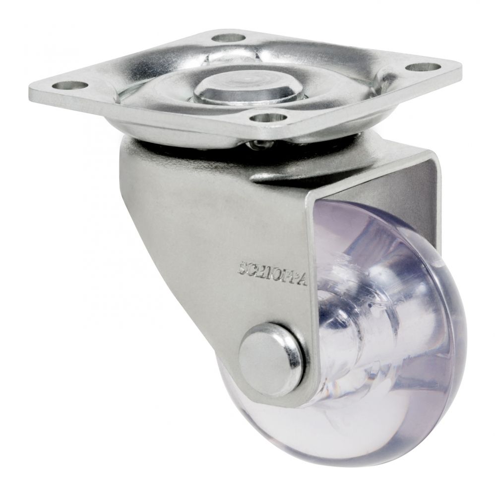 Rodizio Giratório Com Placa Rodas De Gel 35mm