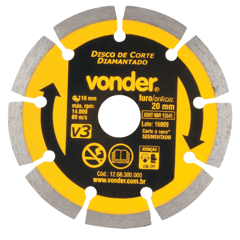 Serra Mármore Profissional Vonder 6001130002 4.3/8" 1300w