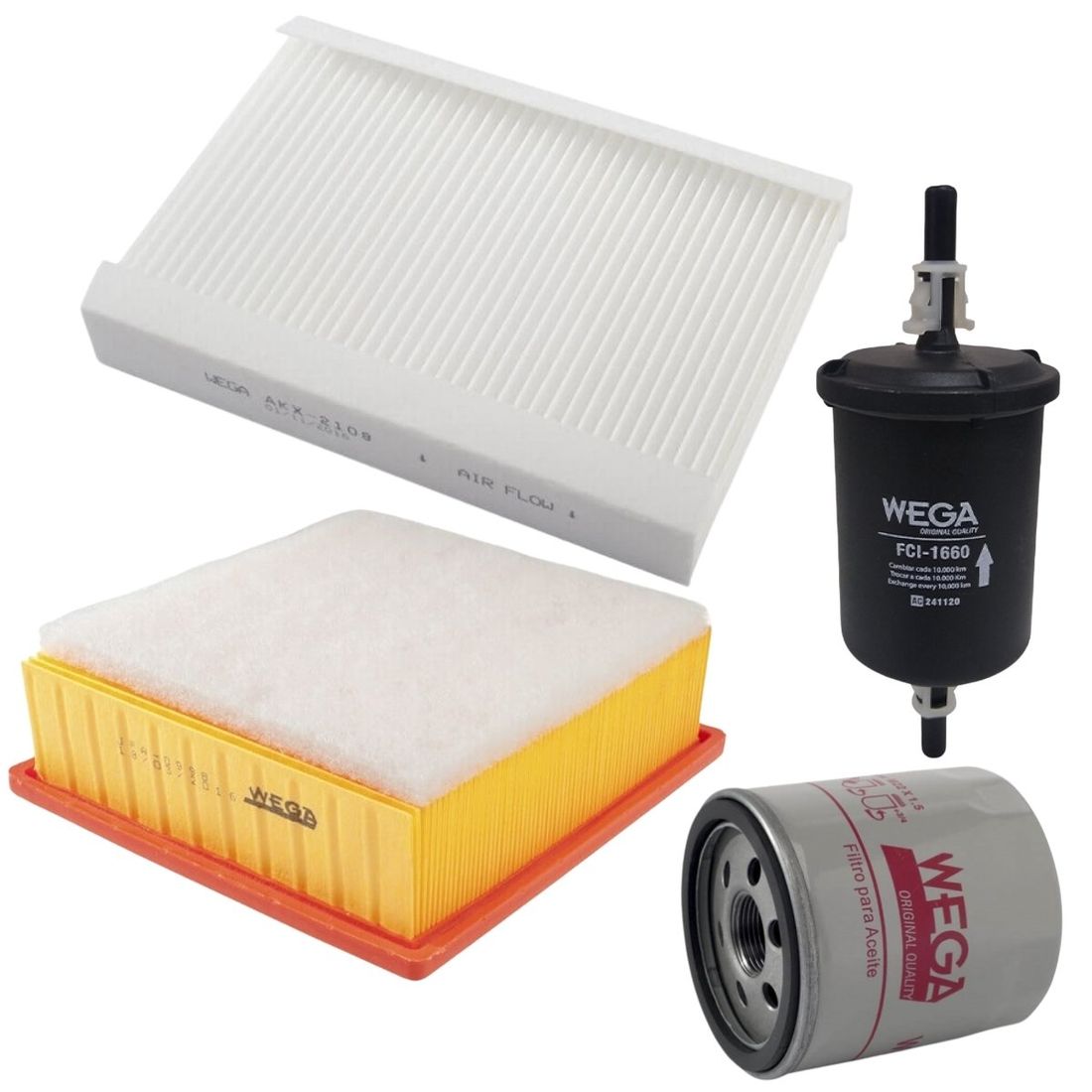 Kit de Filtros Jeep Compass 2.0 e Fiat Toro 2.4 WKL140