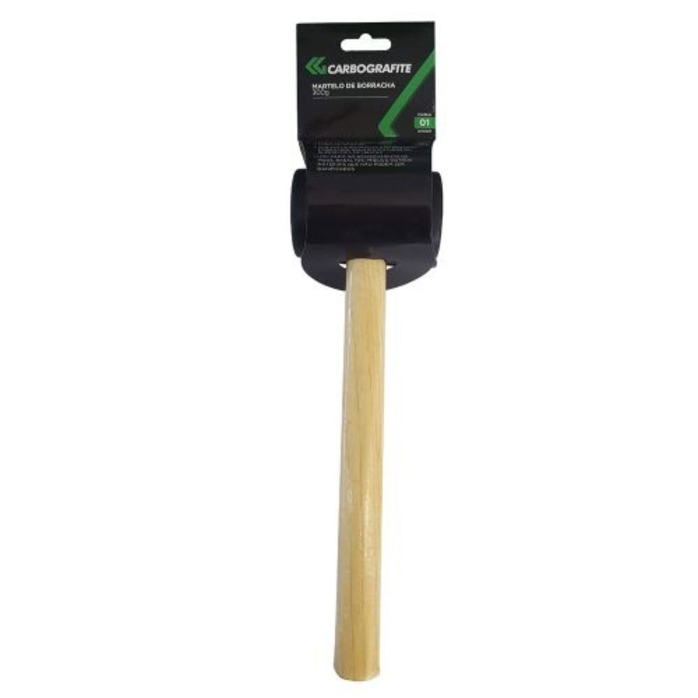 Martelo de Borracha Preto 50mm 300g - Carbografite
