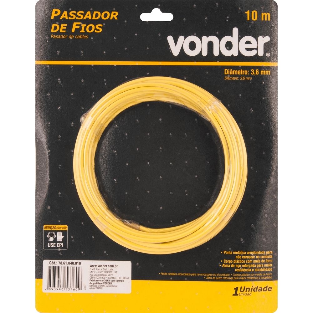 Passador de Fios 10m Com Alma de Aço Vonder 7861040010