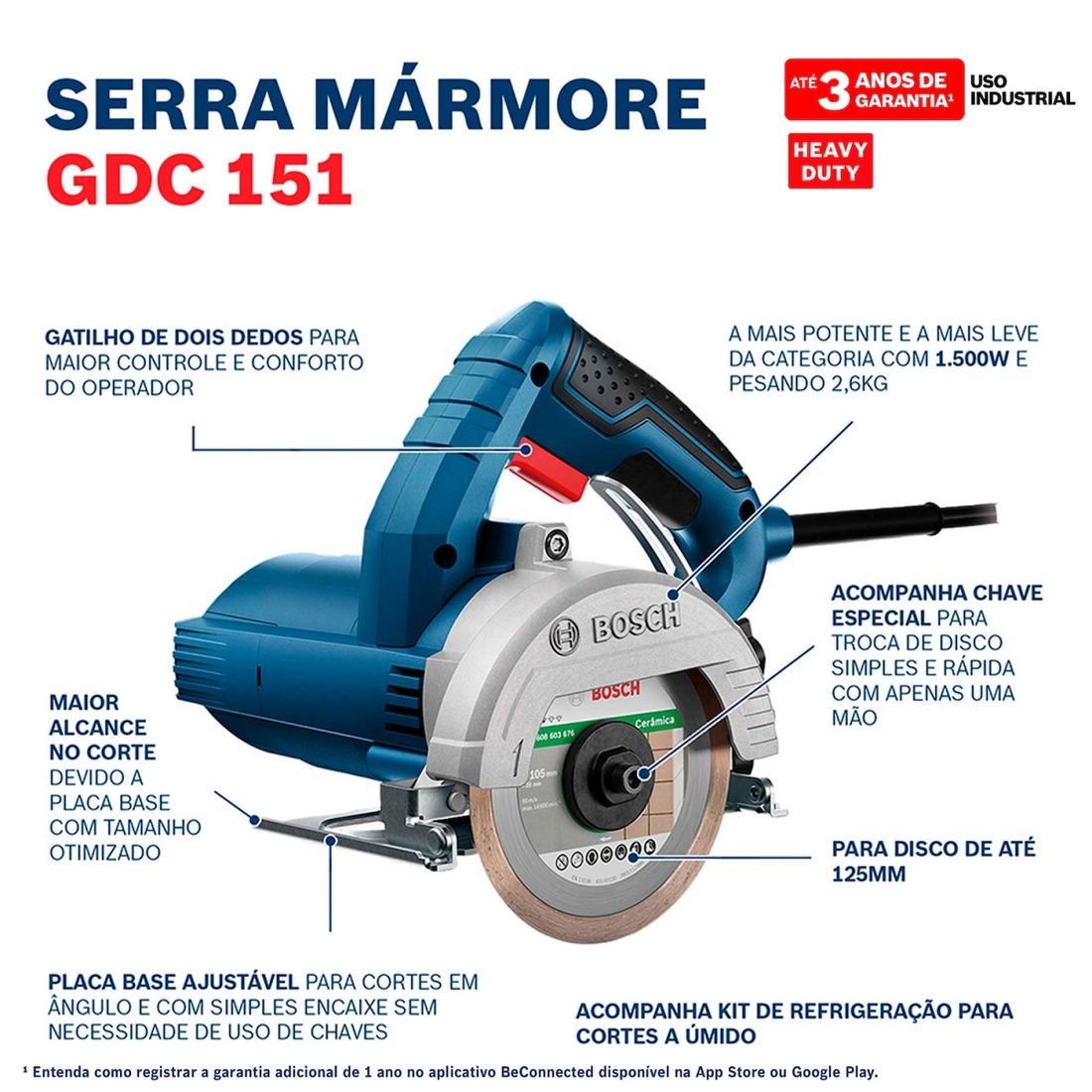 Serra Mármore Titan 1500W 220V Bosch