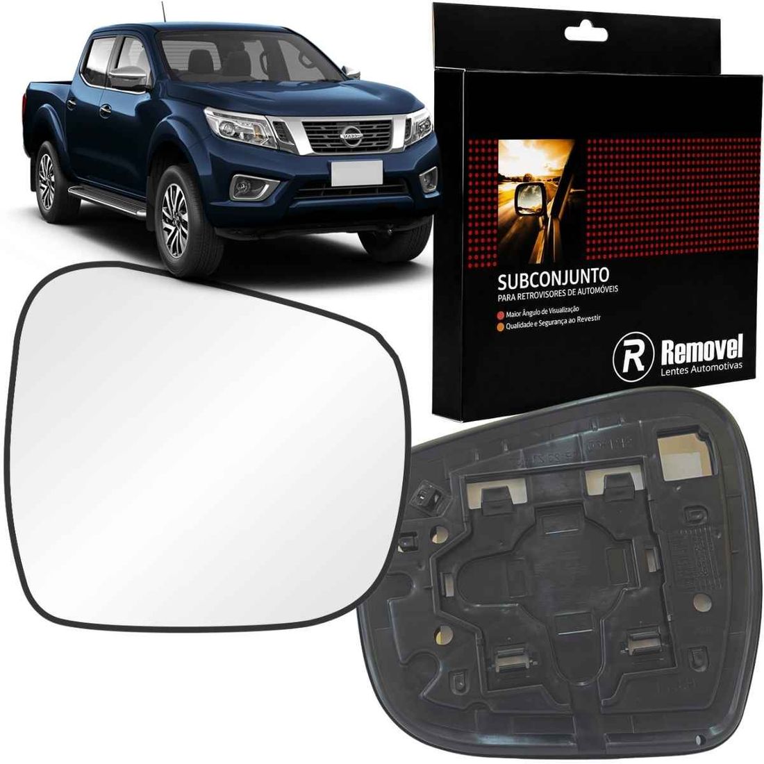 Lente Retrovisor Direito Nissan Frontier 2018 Em Diante