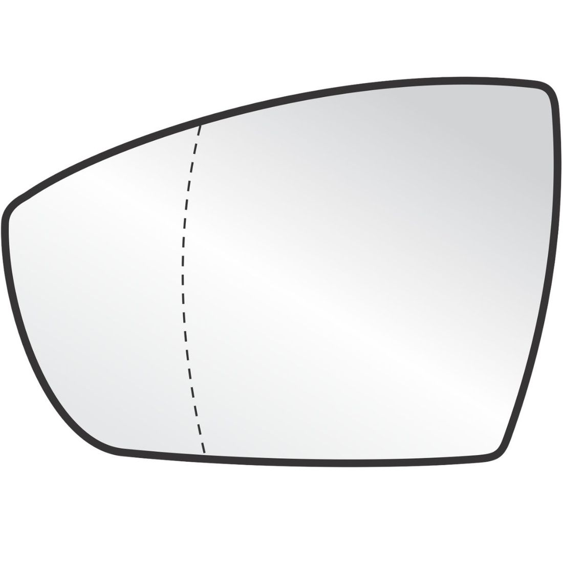 Lente Retrovisor Esquerdo Ford Ecosport 2013 A 2017 - Asférico
