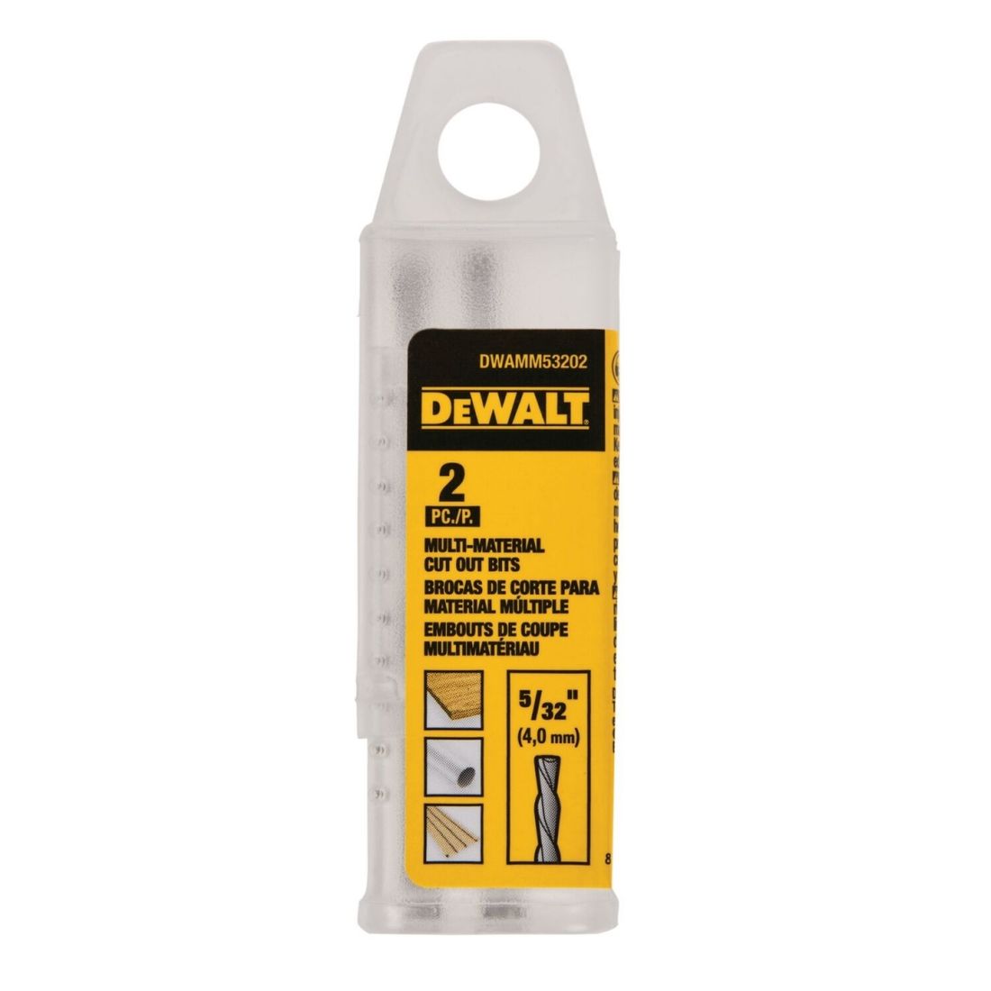 Fresa/Broca DeWalt Drywall Recortadora 2 peças - 5/32x64mm