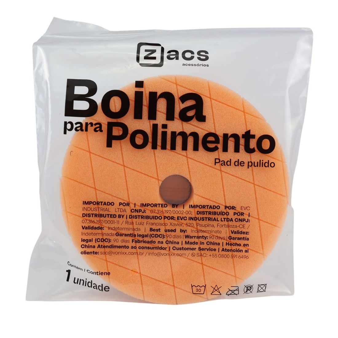 Boina Refino Laranja 5" Zacs Boina Refino Laranja 5" Zacs