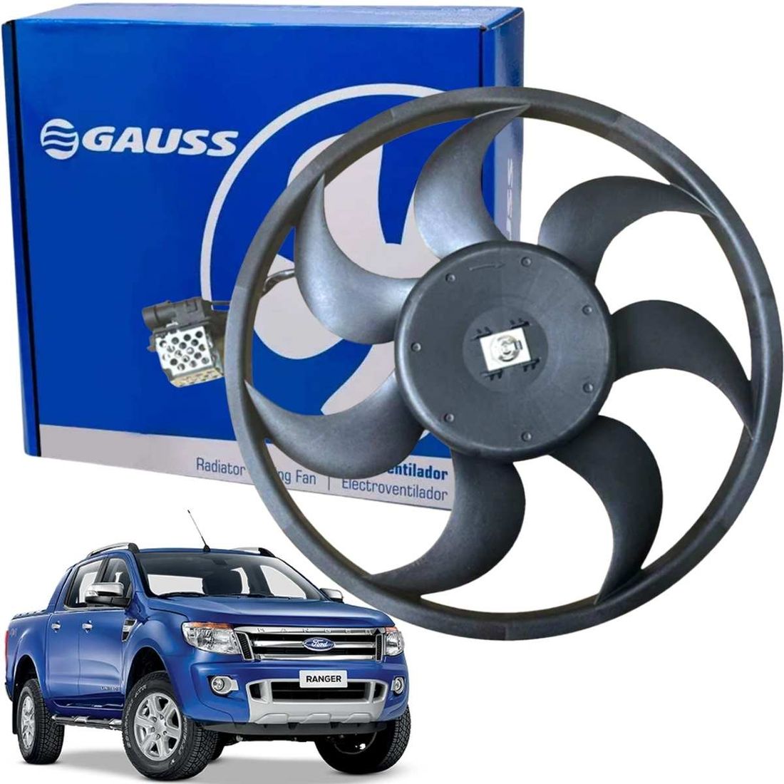 Eletroventilador Ford Ranger 2.5 Flex 2012 a 2018
