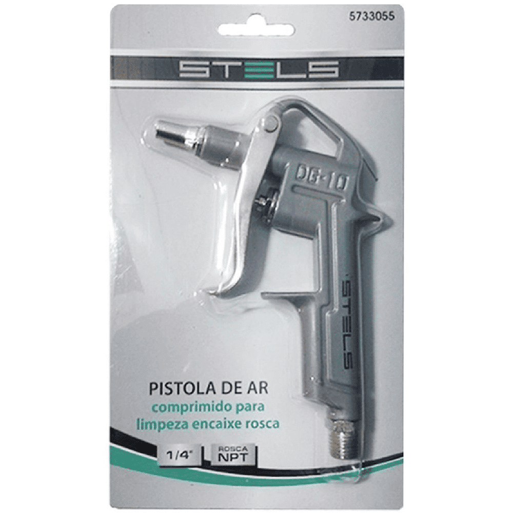 Pistola Ar P/Limpeza Corpo Alumínio 1/4 Stels