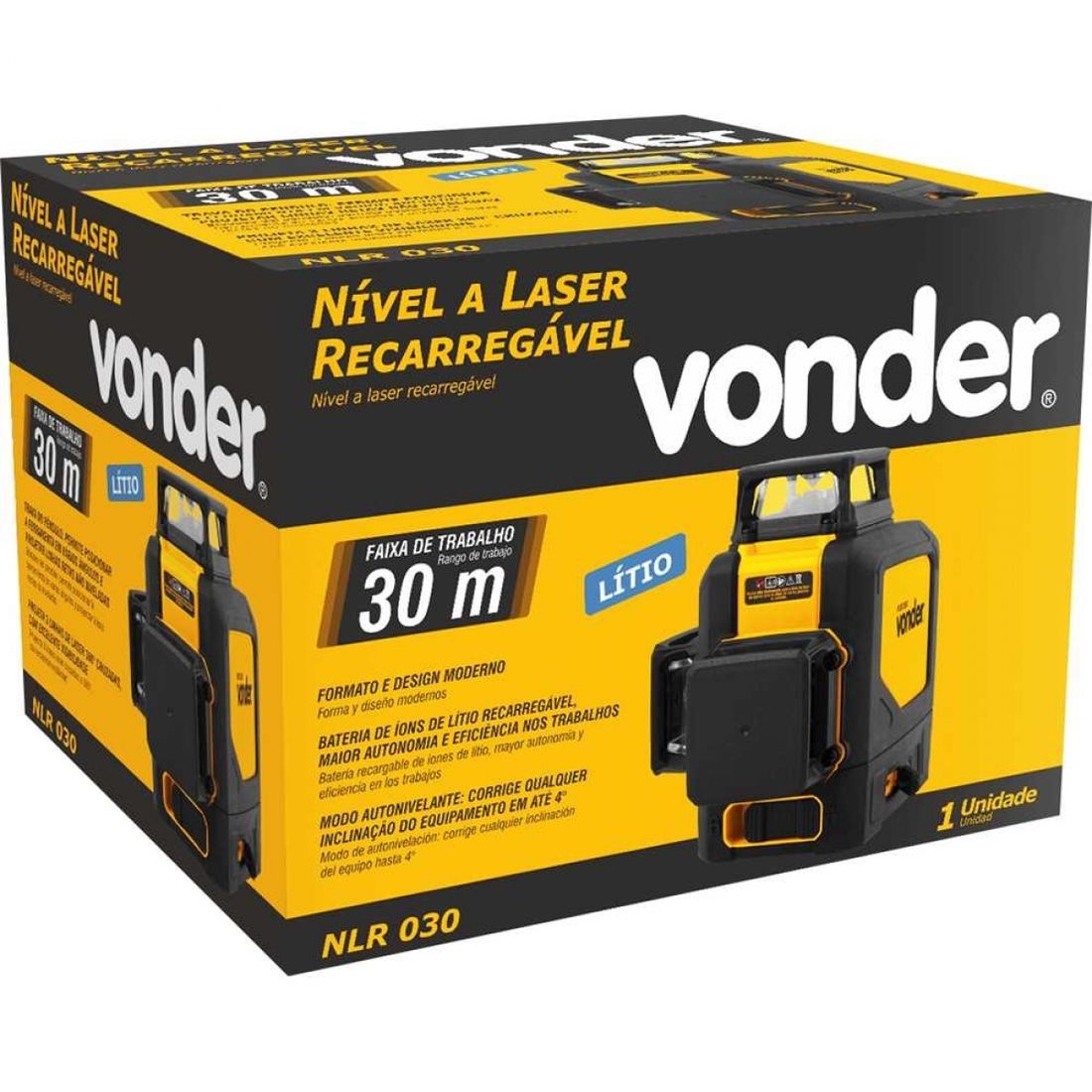 Laser Auto Nivelador Verde 360° 30m Vonder