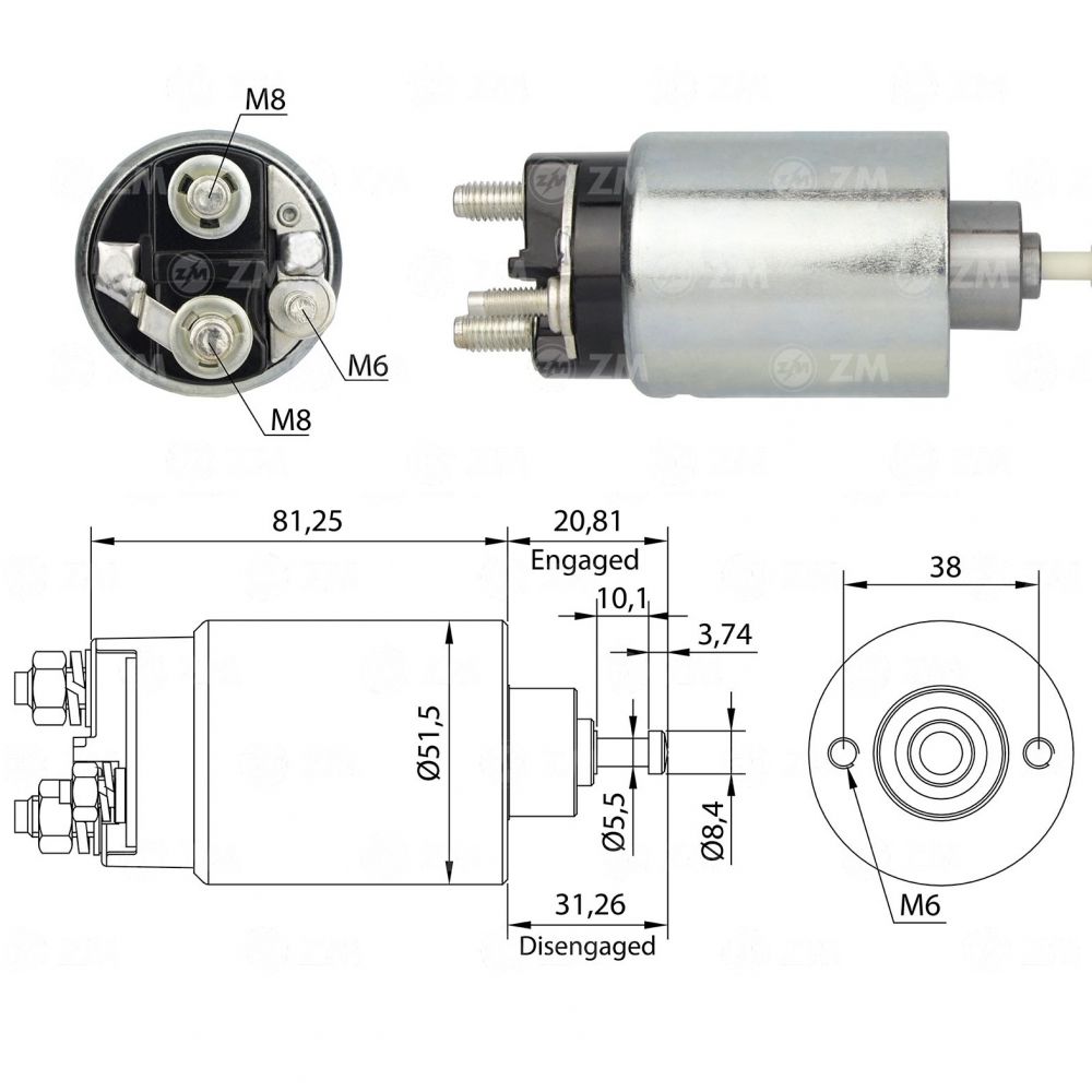 Automático Motor de Partida Ford Fiesta/Courier Zetec Rocam 99/... Edge 3.5 07/14