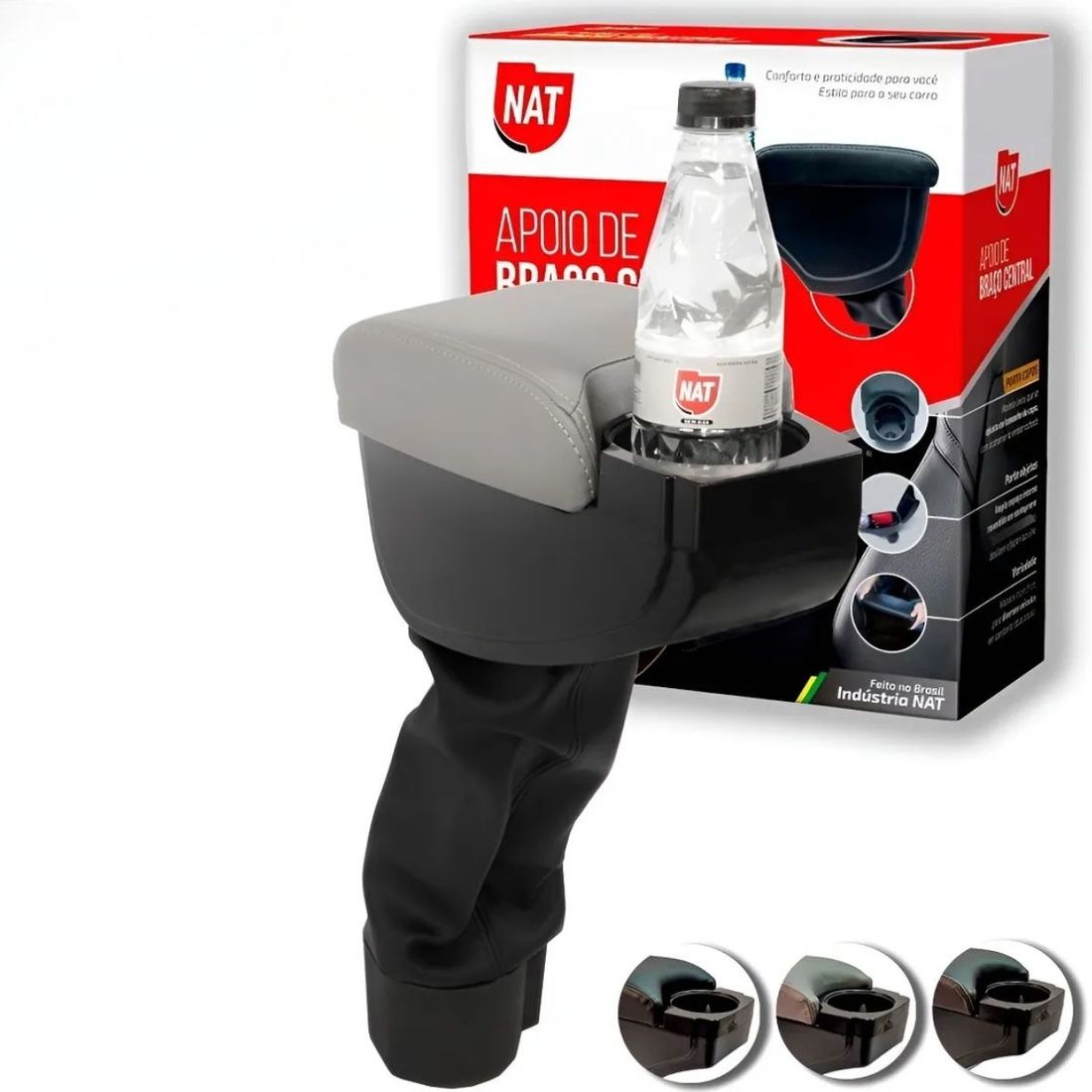 Apoio de Braço GM Spin 2013 A 2023 Cinza C/Porta Copo Apoio de Braço GM Spin 2013 A 2023 Cinza C/Porta Copo